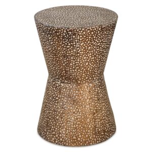 Cutler Accent Table in hammered metal copper bronze by Nest Home & Co.