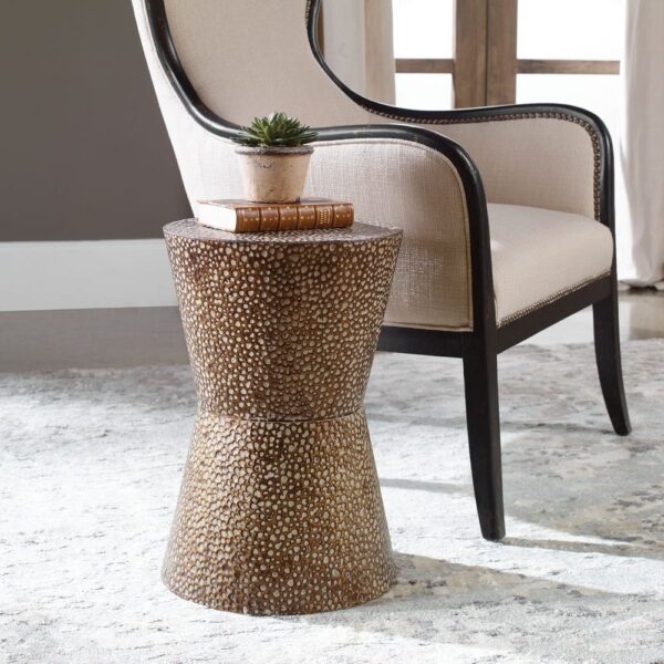 Cutler Accent Table in Antiqued Copper Bronze - Image 2