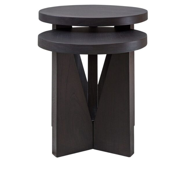 NADETTE ESPRESSO NESTING TABLES - Image 5