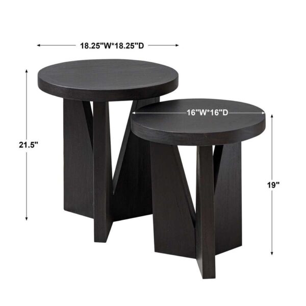 NADETTE ESPRESSO NESTING TABLES - Image 6
