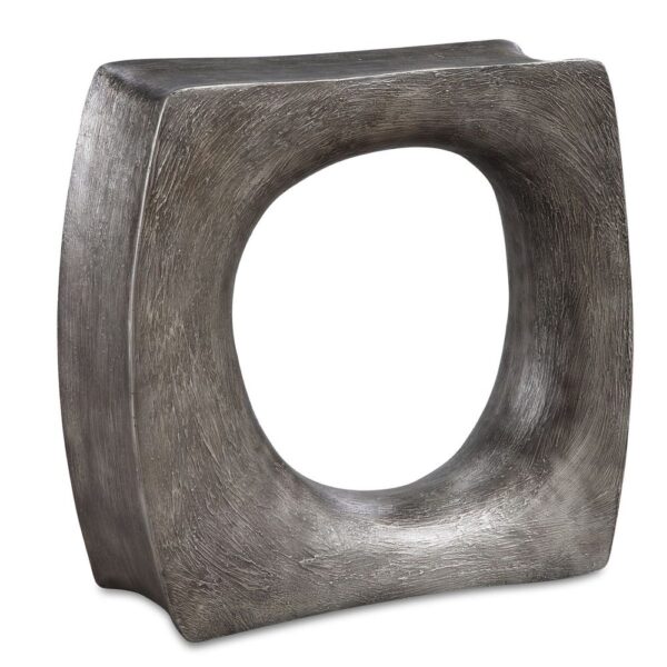 Valira Accent Table in antique silver finish by Nest Home & Co.