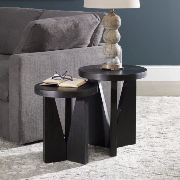 NADETTE ESPRESSO NESTING TABLES - Image 3