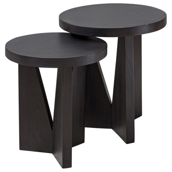 NADETTE ESPRESSO NESTING TABLES