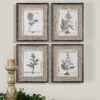 SET OF 4 GREY BOTANICAL FRAMED PRINTS - Image 2