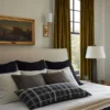 CHARCOAL WITH OLIVE PLAID PILLOW SET - Image 3