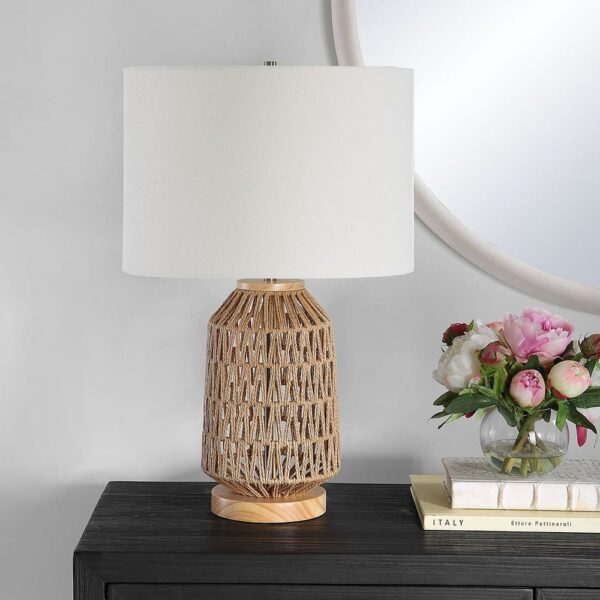 WOVEN ROPE TABLE LAMP - Image 3