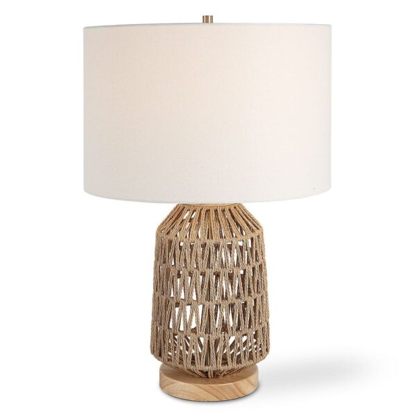 WOVEN ROPE TABLE LAMP