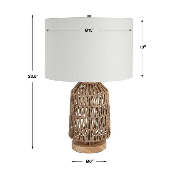 WOVEN ROPE TABLE LAMP - Image 8
