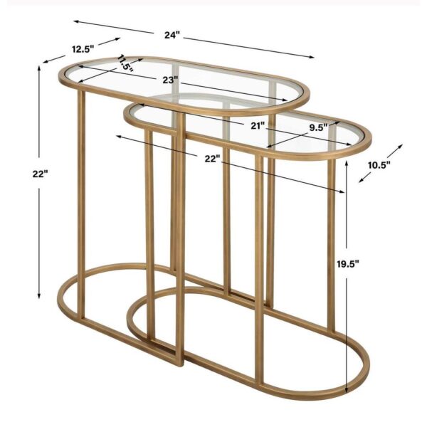 TARYN IRON NESTING TABLES - Image 6